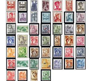 Definitive stamp series Saar - Germany / Saarland Series