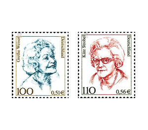 Definitive stamp series Women of German History: Käte Strobel  - Germany / Federal Republic of Germany 2000 Set