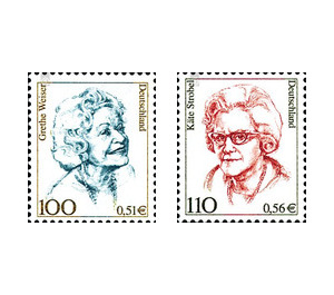 Definitive stamp series Women of German History: Käte Strobel  - Germany / Federal Republic of Germany 2000 Set