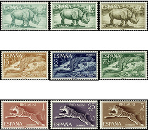 Definitives 1964 - Central Africa / Equatorial Guinea  / Rio Muni 1964 Set