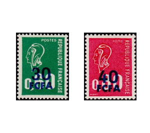 Definitives - Coat of Arms,Marianne, Ceres etc - East Africa / Reunion 1974 Set