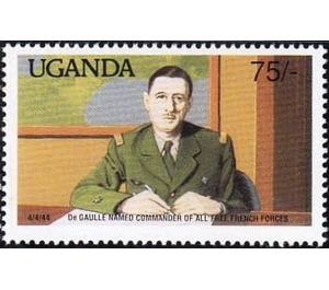 DeGaulle named commander of all French forces - East Africa / Uganda 1990 - 75