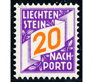 digits  - Liechtenstein 1928 - 20 Rappen