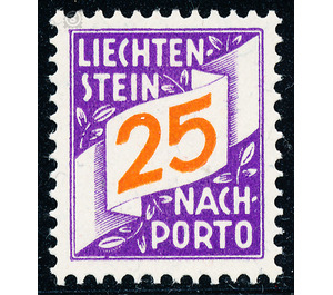 digits  - Liechtenstein 1928 - 25 Rappen
