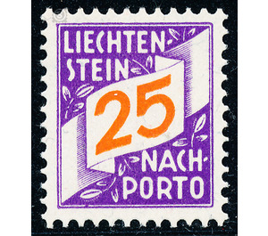 digits  - Liechtenstein 1928 - 25 Rappen