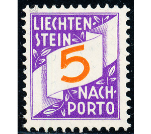 digits  - Liechtenstein 1928 - 5 Rappen