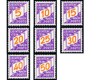 digits  - Liechtenstein 1928 Set