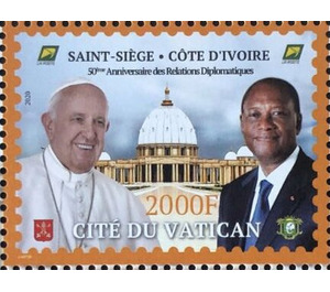 Diplomatic Relations with Vatican City, Fiftieth Anniversary - West Africa / Ivory Coast 2020