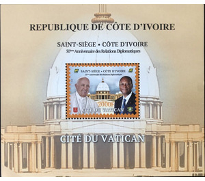 Diplomatic Relations with Vatican City, Fiftieth Anniversary - West Africa / Ivory Coast 2020