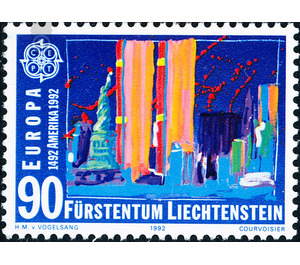 Discovery of America  - Liechtenstein 1992 - 90 Rappen