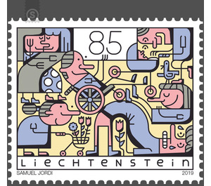 Diversity – Joint Issue with Switzerland - Puzzle of Society  - Liechtenstein 2019 - 85 Rappen