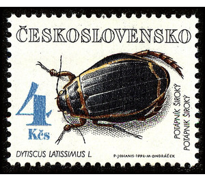 Diving Beetle (Dytiscus latissimus) - Czechoslovakia 1992 - 4