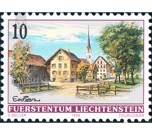 Dorfansichten  - Liechtenstein 1996 - 10 Rappen