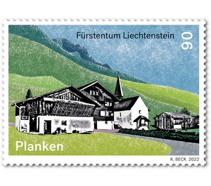 Dorfansichten: Planken - Liechtenstein 2022 - 0.90 Swiss Franc