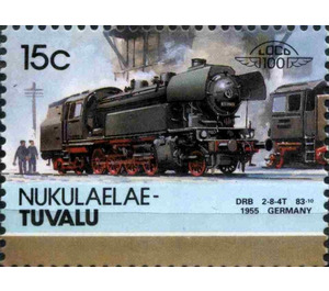 DRB 2-8-4T 83-10 1955 Germany - Polynesia / Tuvalu, Nukulaelae 1986