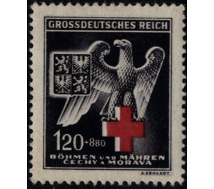 Eagle on Red Cross - Germany / Old German States / Bohemia and Moravia 1943