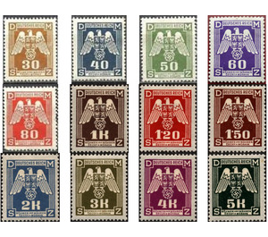 Eagle with coats of arms - Germany / Old German States / Bohemia and Moravia 1943 Set