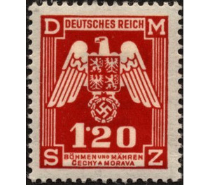 Eagle with shield of Bohemia, Empire badge - Germany / Old German States / Bohemia and Moravia 1943 - 1.20