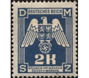 Eagle with shield of Bohemia, Empire badge - Germany / Old German States / Bohemia and Moravia 1943 - 2