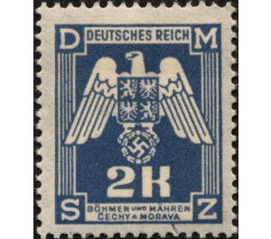 Eagle with shield of Bohemia, Empire badge - Germany / Old German States / Bohemia and Moravia 1943 - 2