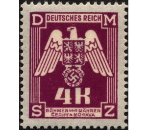 Eagle with shield of Bohemia, Empire badge - Germany / Old German States / Bohemia and Moravia 1943 - 4