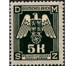 Eagle with shield of Bohemia, Empire badge - Germany / Old German States / Bohemia and Moravia 1943 - 5