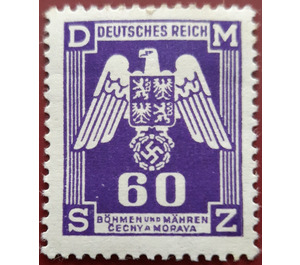 Eagle with shield of Bohemia, Empire badge - Germany / Old German States / Bohemia and Moravia 1943 - 60