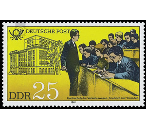 Educational institutions of Deutsche Post  - Germany / German Democratic Republic 1981 - 25 Pfennig
