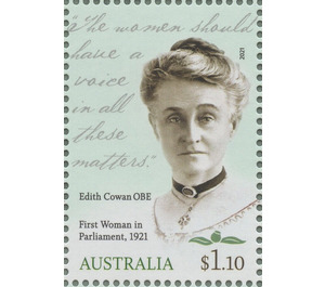 Election of Edith Cowan to Parliament, Centenary - Australia 2021 - 1.10