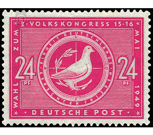 Elections to the 3rd People's Congress  - Germany / Sovj. occupation zones / General issues 1949 - 24 Pfennig