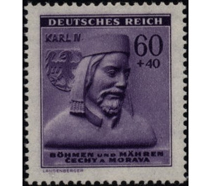 Emperor Karl IV (1316-1378) - Germany / Old German States / Bohemia and Moravia 1943