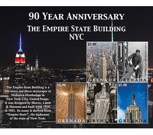 Empire State Building, New York, 90th Anniversary - Caribbean / Grenada 2021