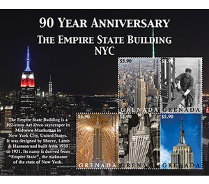 Empire State Building, New York, 90th Anniversary - Caribbean / Grenada 2021