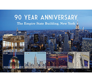 Empire State Building, New York City, 90th Anniversary - Micronesia / Marshall Islands 2021