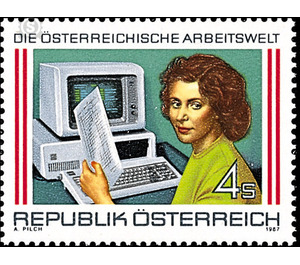 employee  - Austria / II. Republic of Austria 1987 - 4 Shilling