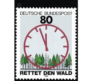 Environmental campaign Save the forest  - Germany / Federal Republic of Germany 1985 - 80 Pfennig