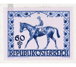 equestrian  - Austria / II. Republic of Austria 1947 - 60 Groschen