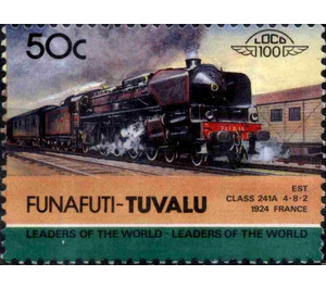 EST Class 241A 4-8-2 1924 France - Polynesia / Tuvalu, Funafuti 1985