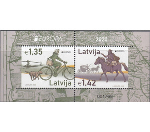 Europa 2020 - Ancient Postal Routes - Latvia 2020