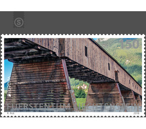 Europa – Bridges - Old Rhine Bridge Vaduz  - Liechtenstein 2018 - 150 Rappen