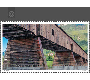 Europa – Bridges - Old Rhine Bridge Vaduz  - Liechtenstein 2018 - 150 Rappen