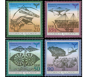 European airmail exhibition "Lilienthal '91"  - Germany / German Democratic Republic 1990 Set