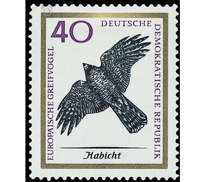 European birds of prey  - Germany / German Democratic Republic 1965 - 40 Pfennig