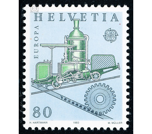 European brand - steam locomotive  - Switzerland 1983 - 80 Rappen