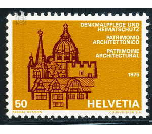 European Monuments Year  - Switzerland 1975 - 50 Rappen
