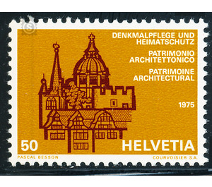 European Monuments Year  - Switzerland 1975 - 50 Rappen