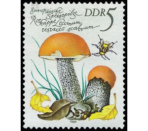 European mushrooms  - Germany / German Democratic Republic 1980 - 5 Pfennig