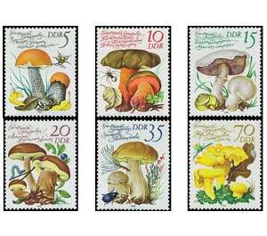 European mushrooms  - Germany / German Democratic Republic 1980 Set