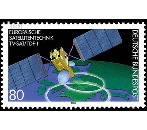 European satellite technology  - Germany / Federal Republic of Germany 1986 - 80 Pfennig