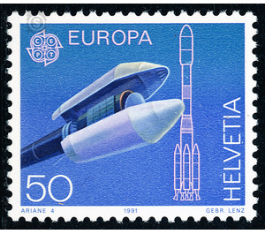 European Spaceflight  - Switzerland 1991 - 50 Rappen